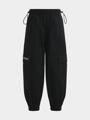 Jet Younger Girls Black Cargo Pants