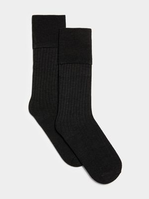 Jet Boy's Two Pack Medium Grey Knee High Socks