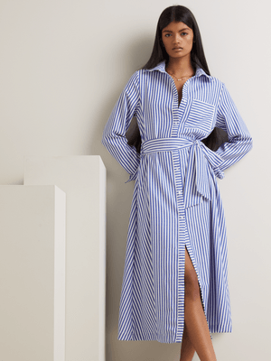 Women's Iconography Belted Fit & Flare Shirt Dress