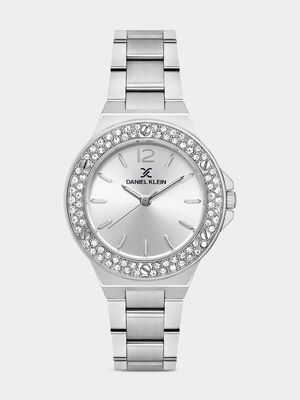 Daniel Klein Silver Plated Stainless Steel Bracelet Watch