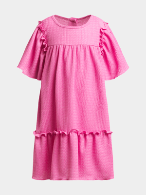 Jet Younger Girl's Pink Flatter Sleeve Dress