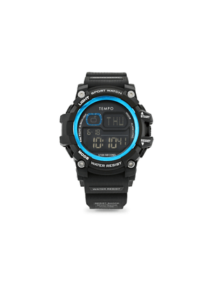 Tempo Men's Black Sports Watch