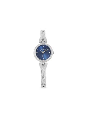 Tempo Ladies Silver Toned Bracelet Watch