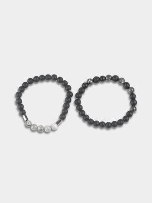 Men's Markham Mixed Volcanic Stone Bead Pack