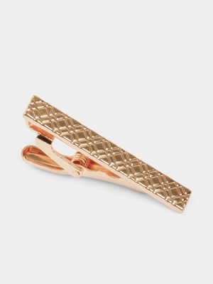 Men's Markham Criss Cross Metal Gold Tie Clip