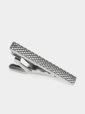 Men's Markham Striped Metal Sliver Tie Clip