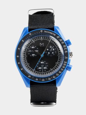 Men's Markham Casual Nato Blue/Black Watch