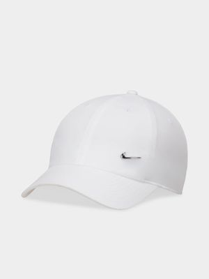 Nike Dri-FIT Club Unstructured Metal Swoosh White Cap