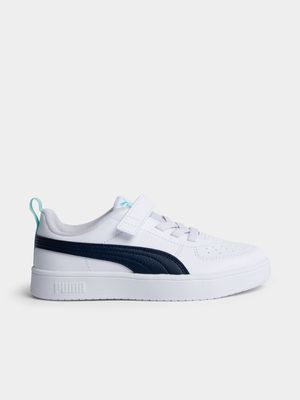 Kids Puma Rickie White/Navy Sneaker