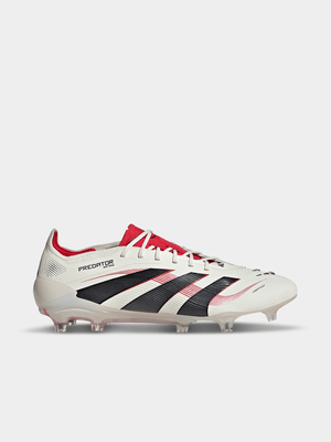 Mens Predator Elite FG White/Red Boots