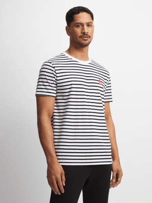 Mens APX Stripe Black/White Tee