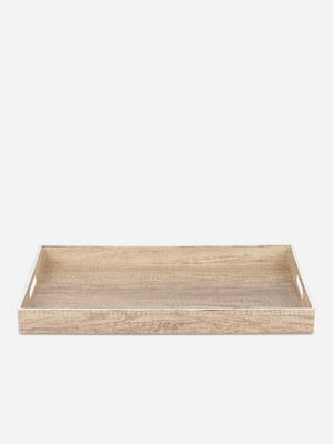 @home Woodgrain Tray Kitchen Dining Storage Container