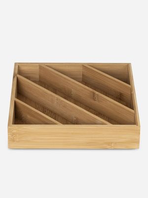 @home bamboo divider tray