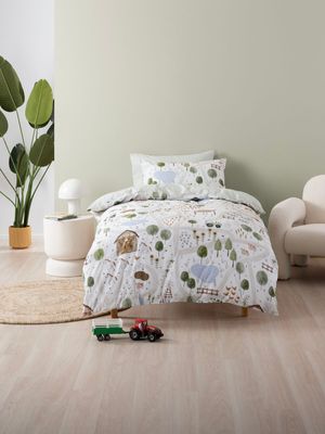 Linen House Kids On The Farm Duvet Cover Set Multi