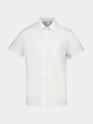 Jet Girls White Short Sleeve School Shirt