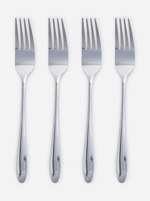 Jet Home Silver 4 Piece Dinner Fork Set