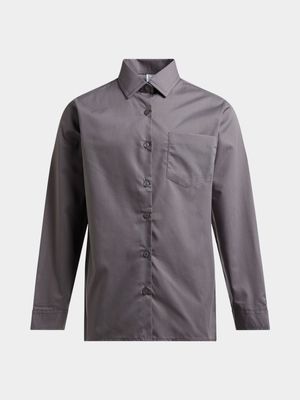 Jet Boys Grey Long Sleeve School Shirt