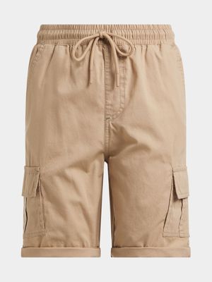 Jet Younger Boys Stone Cargo Shorts