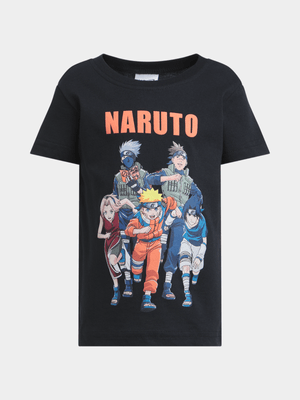 Jet Younger Boys Black Naruto T-Shirt