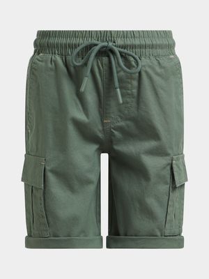 Jet Younger Boys Light Green Cargo Shorts