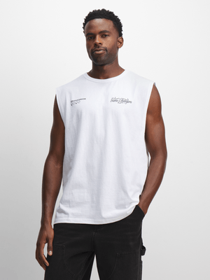 Jet Men's White Tank Top