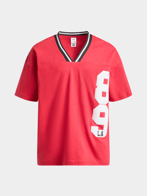 Jet Older Boys Red Oversized Soccer T-Shirt