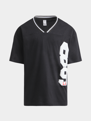 Jet Older Boys Black Oversized Soccer T-Shirt