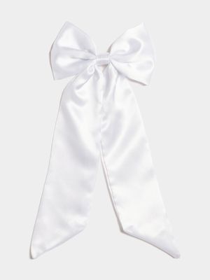 Women's White Oversized Bow