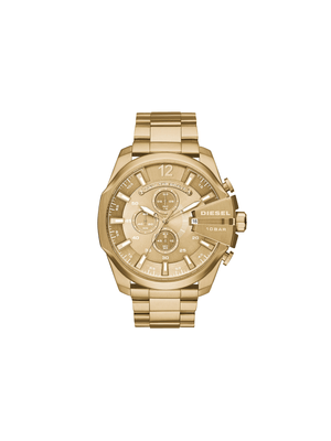 Diesel Mega Chief Gold Plated Stainlesss Steel Chronograph Bracelet Watch