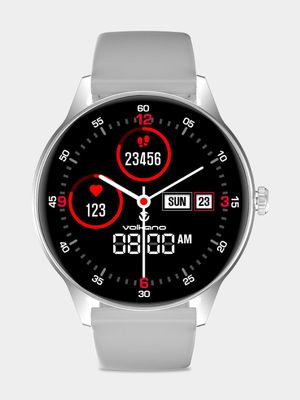 Volkano Fit Soul Series Silver Plated Silicone Smart Watch