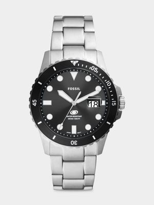 Fossil Blue Stainless Steel Black Dial Bracelet Watch