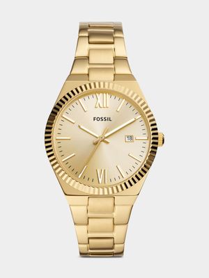 Fossil Scarlette Gold Plated Stainless Steel Bracelet Watch