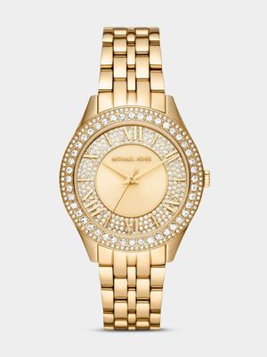 Michael Kors Women's Harlowe Gold Plated Stainless Steel Bracelet Watch