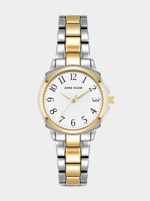 Anne Klein Silver & Gold Plated Bracelet Watch