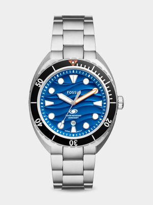 Fossil Breaker Blue Dial Stainless Steel Bracelet Watch