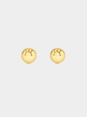 Yellow Gold Ball Stud Earrings