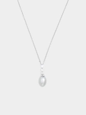 Sterling Silver Grey Freshwater Pearl Pendant