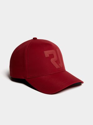 Men's Relay Jeans 6 Panel Plastisol Dark Red Peak Cap