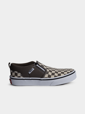 Kids Vans Asher Checher Olive/White Sneaker