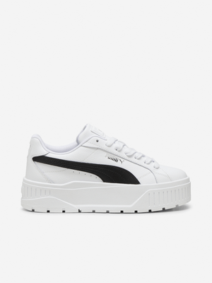 Junior Grade-School Puma Karmen 2 White/Black/Silver Sneakers