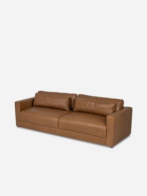 Harlow 4 Seater Leather Codiac Taupe