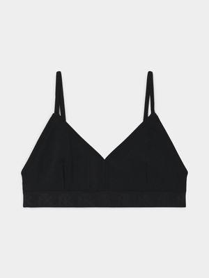 Jet Teen Girls Black Rib Seamless Crop Bra