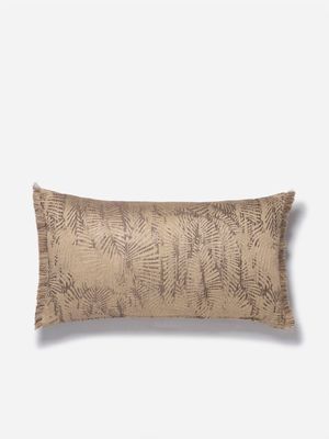 Palm Shimmer Scatter Cushion Natural 40x70cm