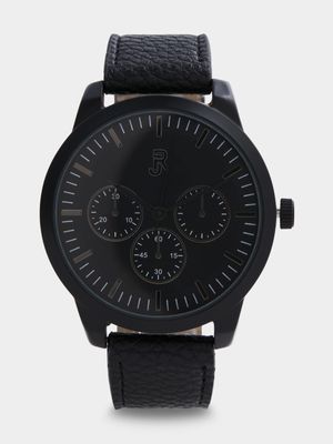 Men's Relay Jeans Classic Round Fatigue/Black PU Watch