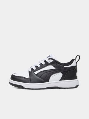 Junior Pre-School Puma Rebound White/Black Sneakers