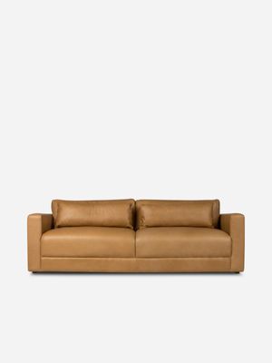 Harlow 3 Seater Leather Mushroom