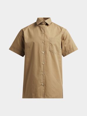 Jet Boys Khaki Short Sleeve School Shirt