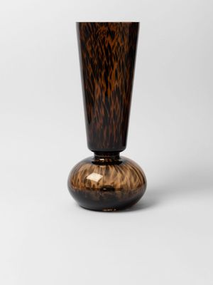 Tortoiseshell Ball Flare Vase 35 x 15.5cm