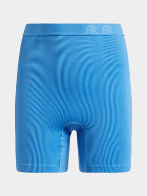 Jet Teen Girls Blue Rib Seamless Cycle Shorts