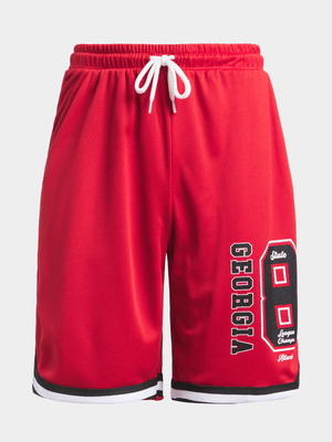 Jet Older Boys Red Basketball Shorts